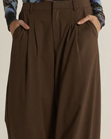 Fate + Becker Roan Chocolate Front Pleat Pants
