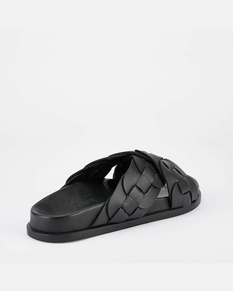 Sol Sana Santigold Black Leather Slides