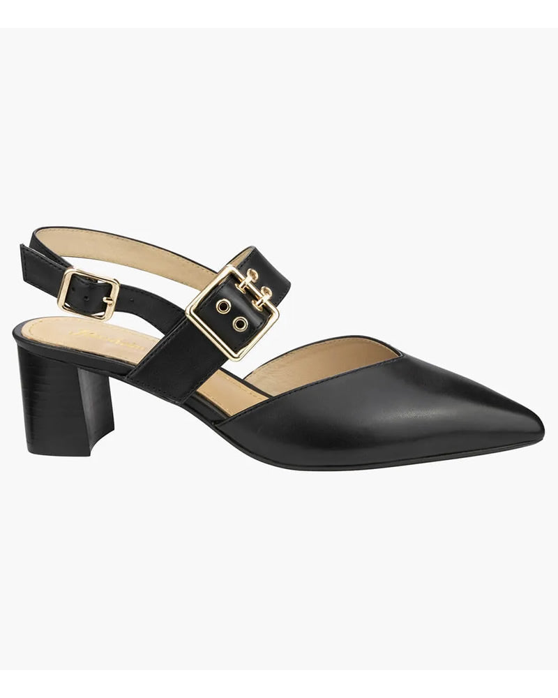 Florsheim Adriana Black Leather Slingback Heels