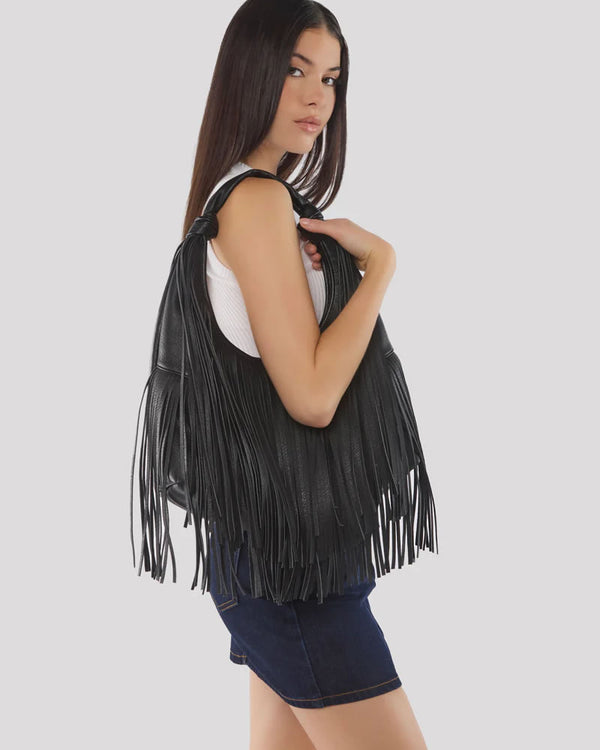  Peta + Jain Moss Hobo Fringe Bag