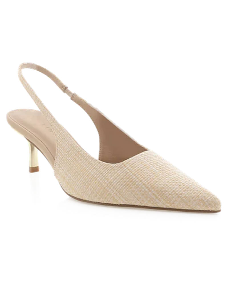Billini Gemima Natural Raffia Slingback Pumps