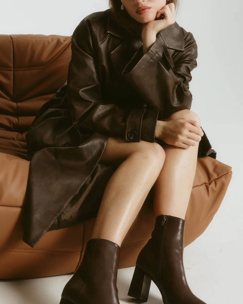 Verali Maxine Block Heel Ankle Boots Chocolate Brown – Luxe Shoes