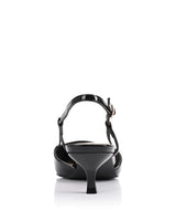 Verali Lucas Slingback Kitten Heels - Black Patent