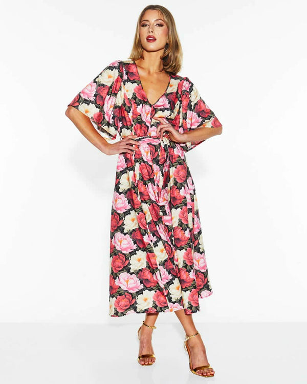  Fate + Becker The Lyrical Midi Dress Oscar Floral