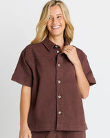 Betty Basics Quinn Shirt Chocolate