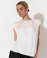 Adorne Yaro Sleeveless Top Ivory