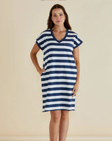 Betty Basics Zena T Shirt Dress Navy Stripe