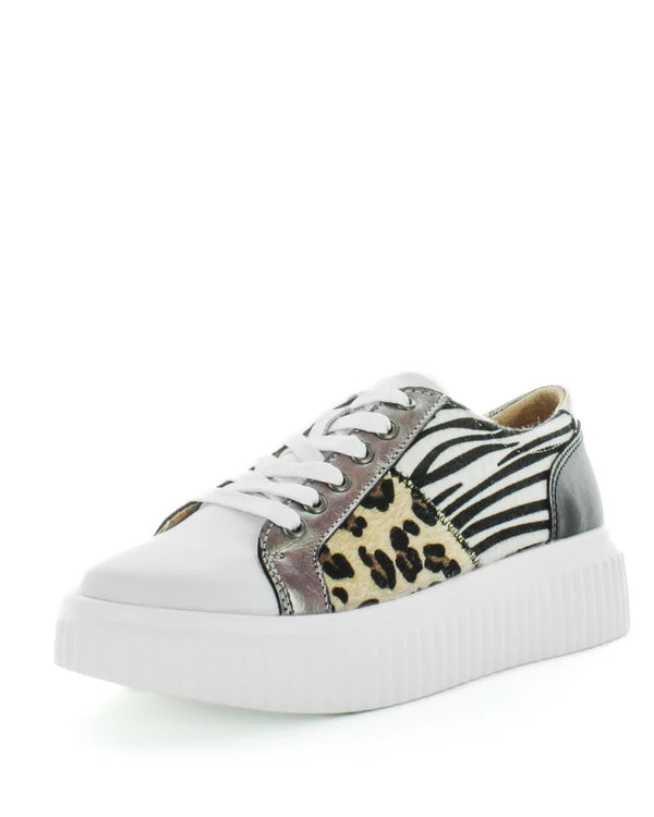  Just Bee Ciper Multi Print Leather Sneakers