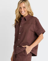 Betty Basics Quinn Shirt Chocolate