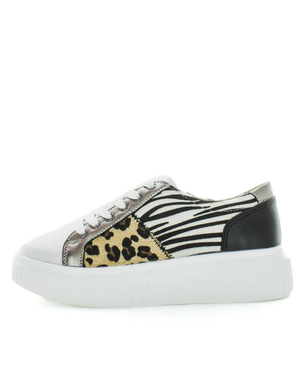  Just Bee Ciper Multi Print Leather Sneakers