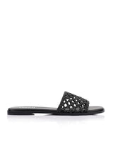 Verali Salvatore Black Weave Slides