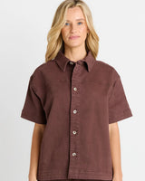 Betty Basics Quinn Shirt Chocolate