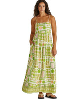 Sass Emmett Green Shell Patchwork Maxi Dress