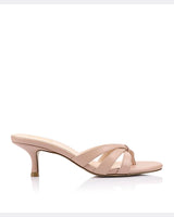 Verali Shoes Beau Kitten Heel Thongs - Dusty Pink
