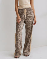 Mutig Callie Leopard Denim Jean Pants