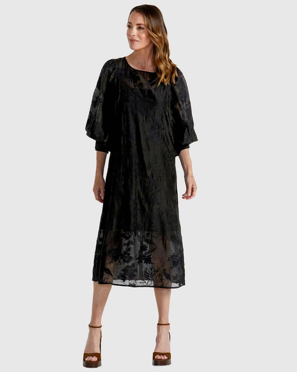  Fate + Becker Aurora Black Midi Dress