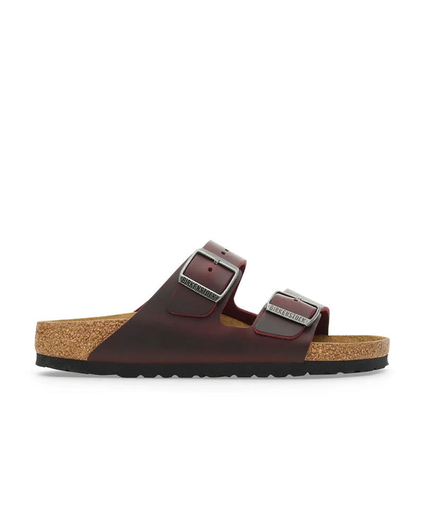  Birkenstock Arizona Zinfandel Oiled Leather 2 Strap Sandals
