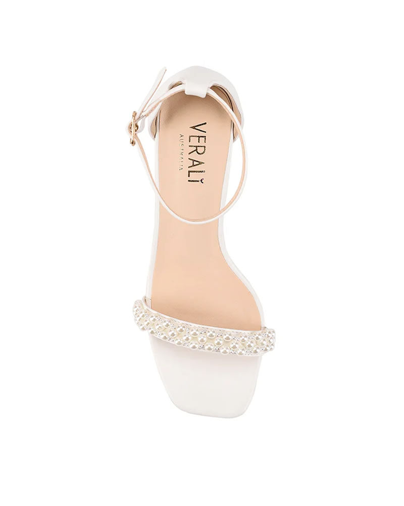 Verali Kaitlyn Shaved Block Heel Chalk Pearl