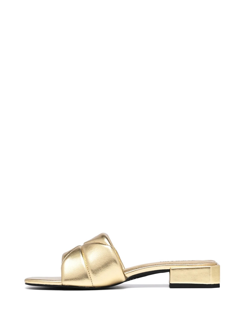 Therapy Shoes Everly Gold Metallic Slides