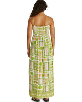 Sass Emmett Green Shell Patchwork Maxi Dress