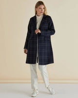 Betty Basics Genevieve Coat Navy/ Gold Check