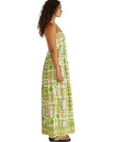 Sass Emmett Green Shell Patchwork Maxi Dress