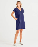 Betty Basics Zena V-Neck Tee Shirt Dress