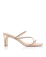 Verali Ginger Block Heel Mules Champagne Gold