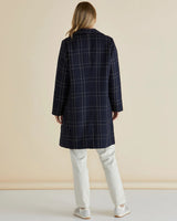 Betty Basics Genevieve Coat Navy/ Gold Check