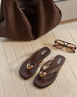 Verali Shoes Sara Casual Thongs Chocolate Brown