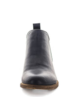 Just Bee Cimana Black Leather Ankle Boots