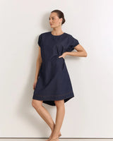 Adorne Cleo Lightweight Denim Short Dress