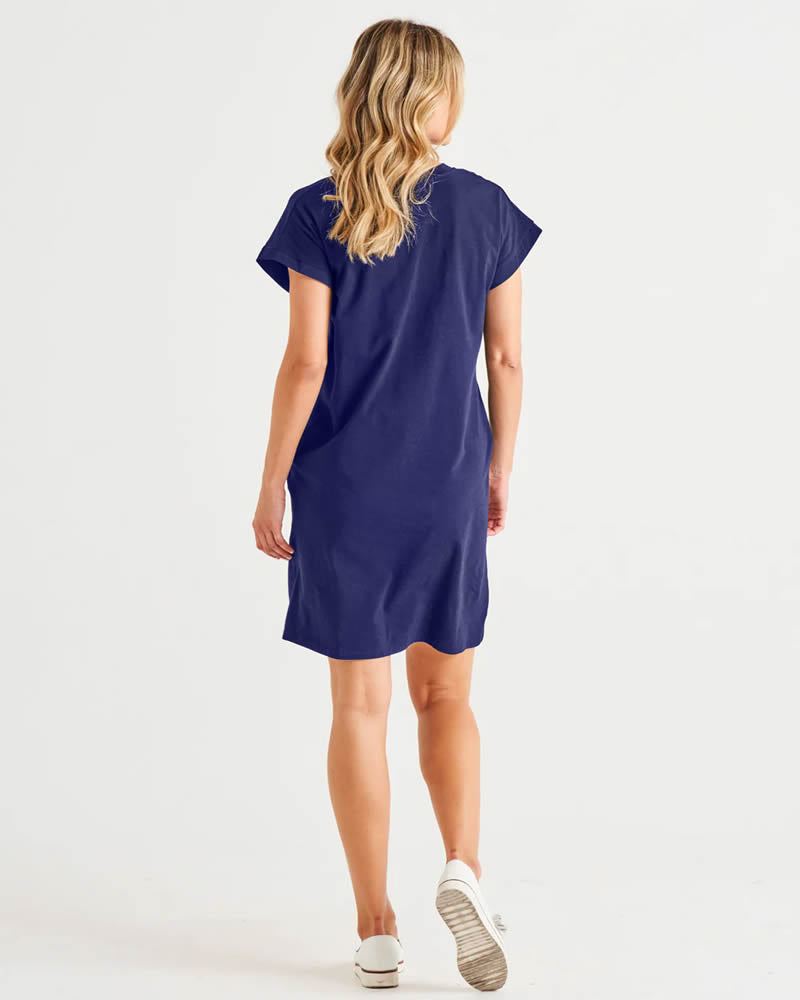 Betty Basics Zena V-Neck Tee Shirt Dress