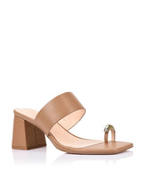 Verali Stassie Dark Camel Block Heel Mules