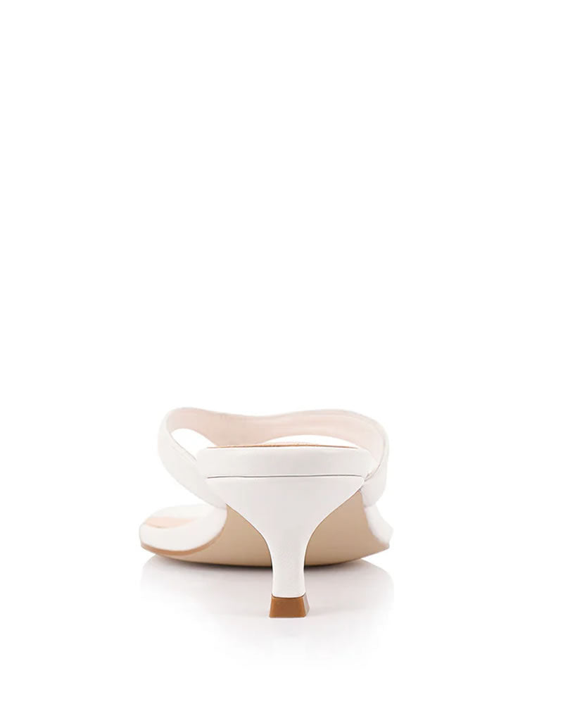 Verali Martha Kitten Heel Thongs - Chalk White