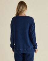 Betty Basics Easy Crew Sweat Indigo Wash Blue