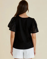 Betty Basics Lottie Embroidered Tee