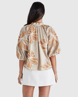 Sass Finley Short Sleeve Embroided Top