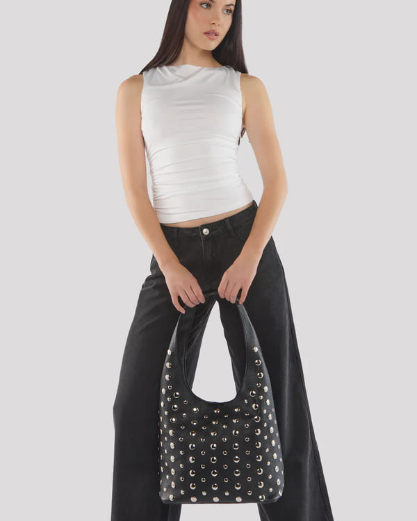  Peta + Jain Yoko Studded Hobo Tote Bag