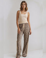 Mutig Callie Leopard Denim Jean Pants