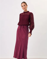 Adorne Olivia Long Sleeve Lace Top