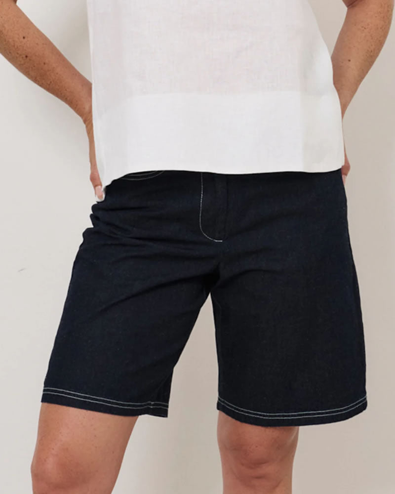 Adorne Robin Denim Bermuda Shorts