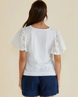 Betty Basics Lottie Embroidered Tee