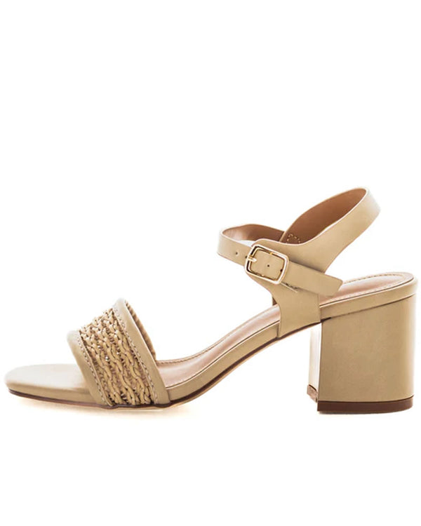  Wilde Shoes Sims Beige Block Heels