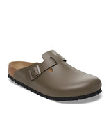 Birkenstock Boston Leather Clogs Concrete Grey