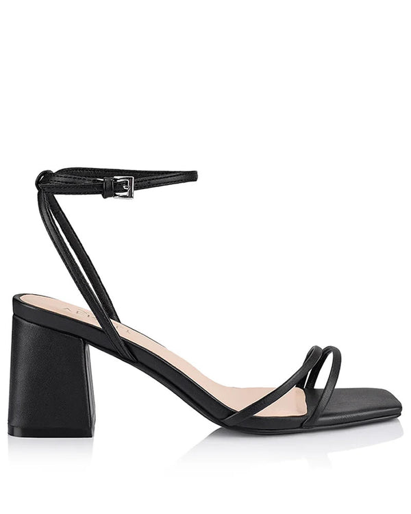  Verali Stevie Block Strappy Heels - Black