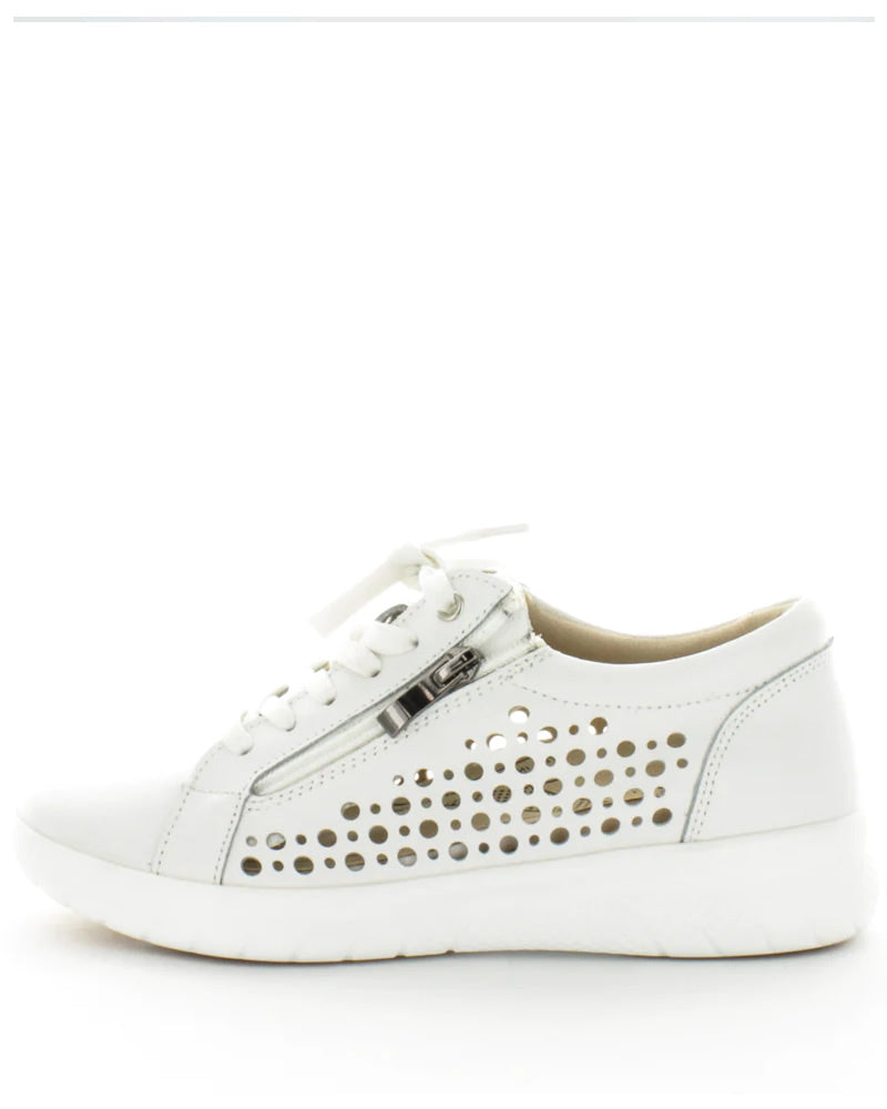 Just Bee Chicago White Leather Sneakers