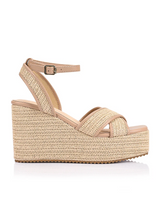 Verali Callipo Raffia Wedges Beige Raffia