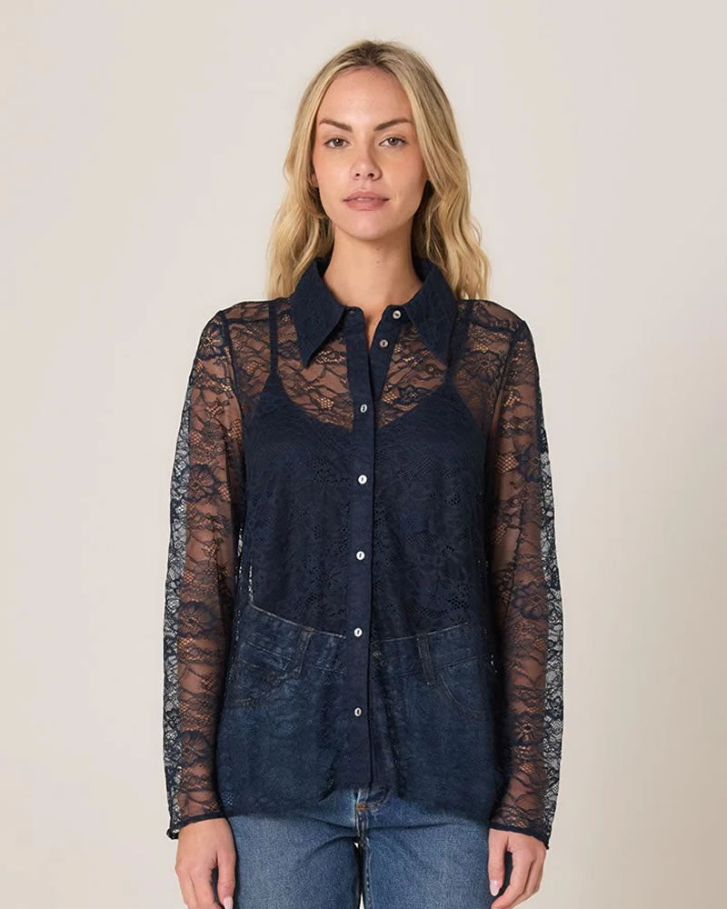 Fate + Becker Domino Shirt Navy