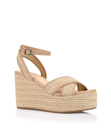 Verali Callipo Raffia Wedges Beige Raffia